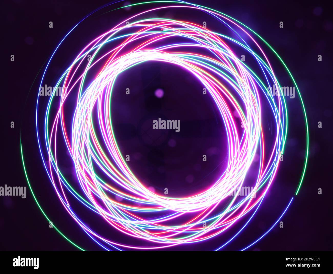 spectacular colored lights with geometric shapes special effects Stock