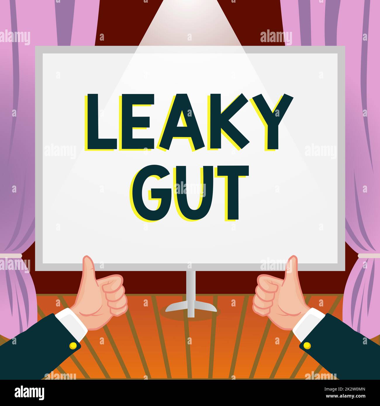 Inspiration showing sign Leaky Gut. Internet Concept A condition in ...