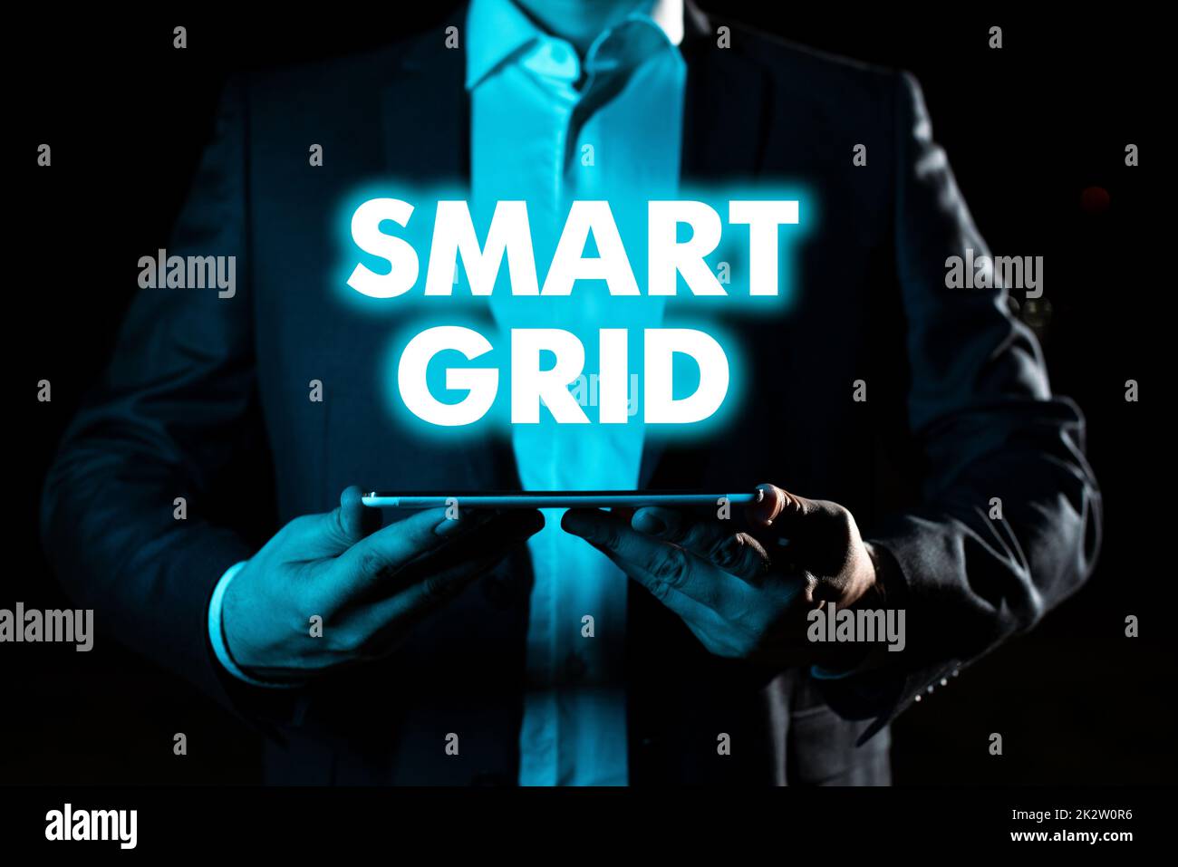 Handwriting text Smart Grid. Conceptual photo includes of operational and energy measures including meters -47732 Stock Photo