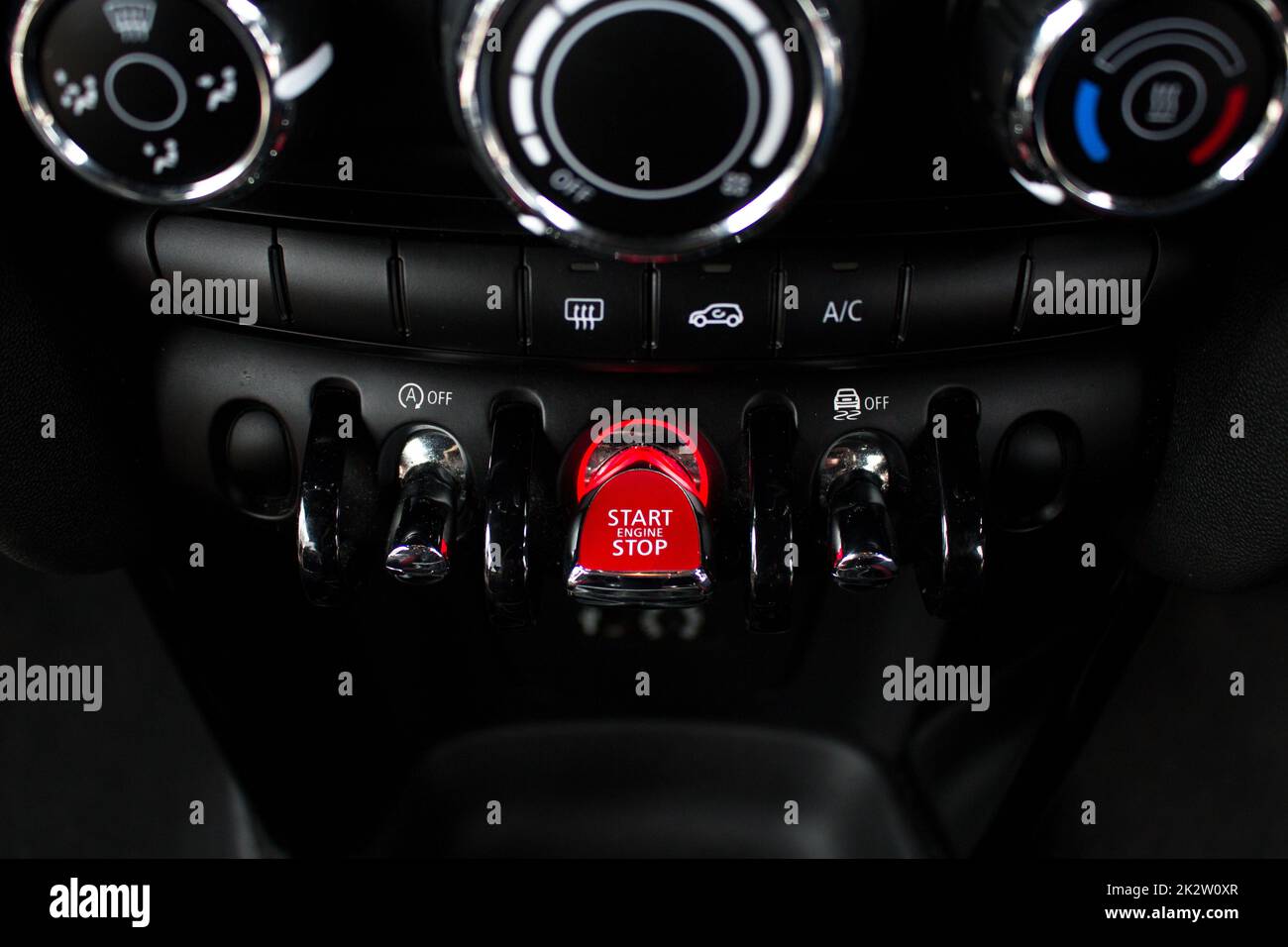 A 2018 Mini Cooper 1499 GT Red Engine Start Stop Button Toggle Switch