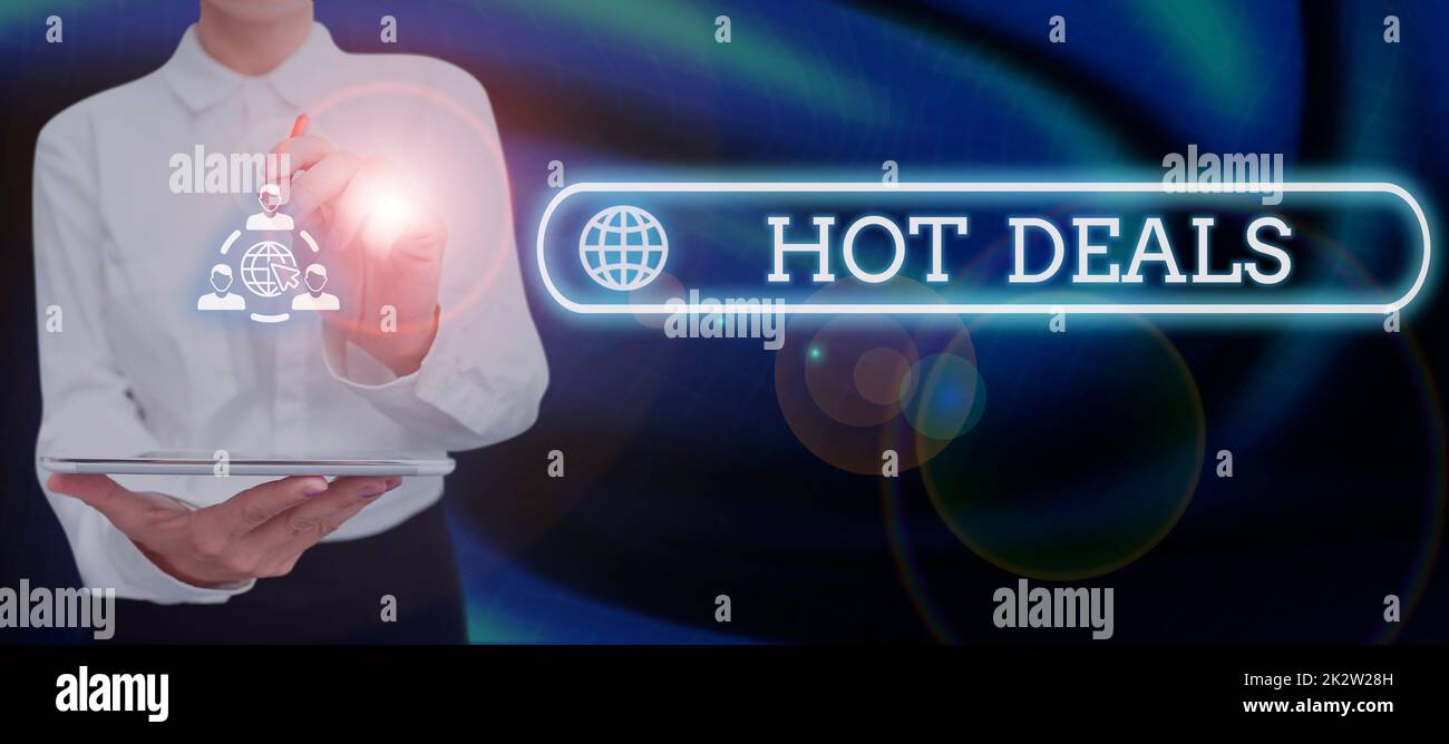 Conceptual display Hot Deals. Business approach An agreement through ...