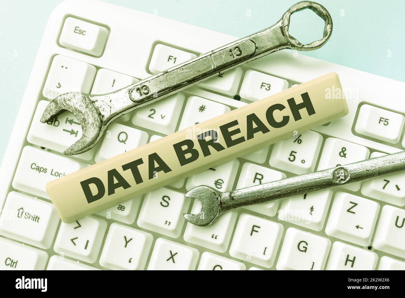 Conceptual caption Data Breach. Business approach security incident where sensitive protected information copied -48771 Stock Photo
