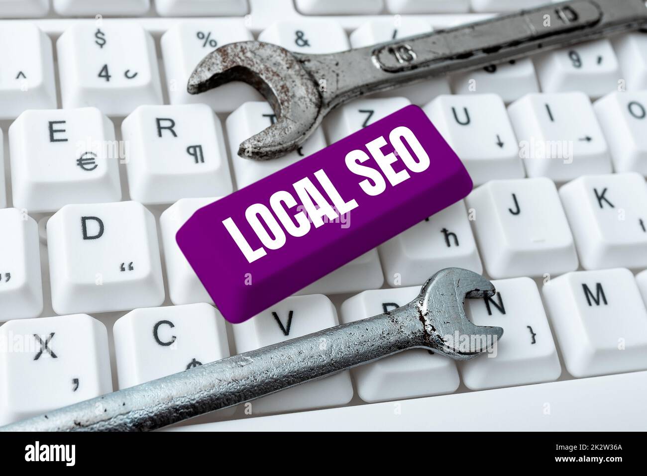 Sign displaying Local Seo. Word for This is an effective way of marketing your business online -48910 Stock Photo