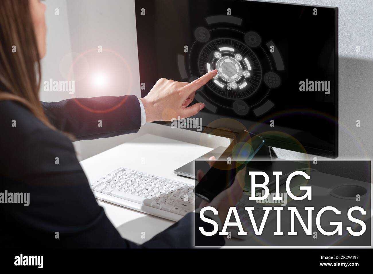 Writing displaying text Big Savings. Word for income not spent or deferred consumption putting money aside -49065 Stock Photo