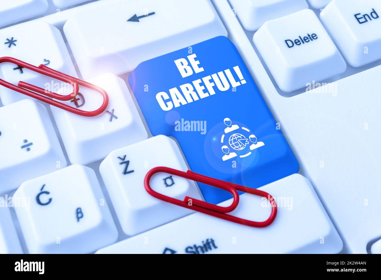 Text caption presenting Be Careful. Internet Concept making sure of avoiding potential danger mishap or harm -48884 Stock Photo