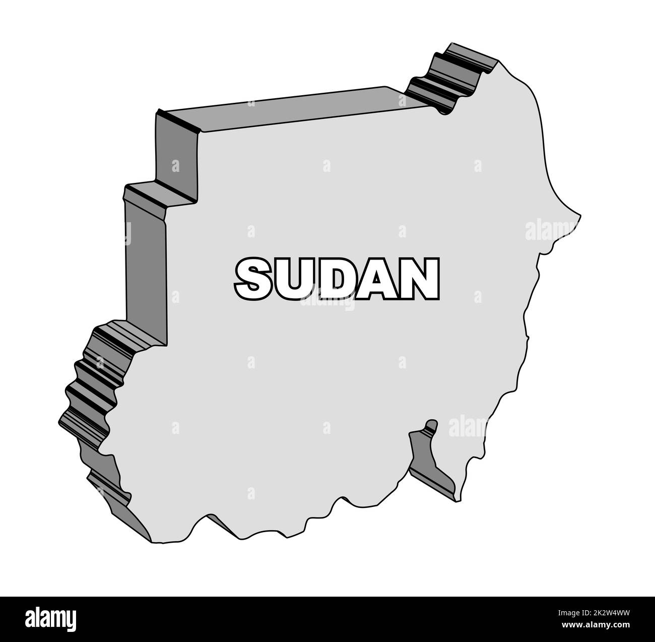 Sudan outline Black and White Stock Photos & Images - Alamy