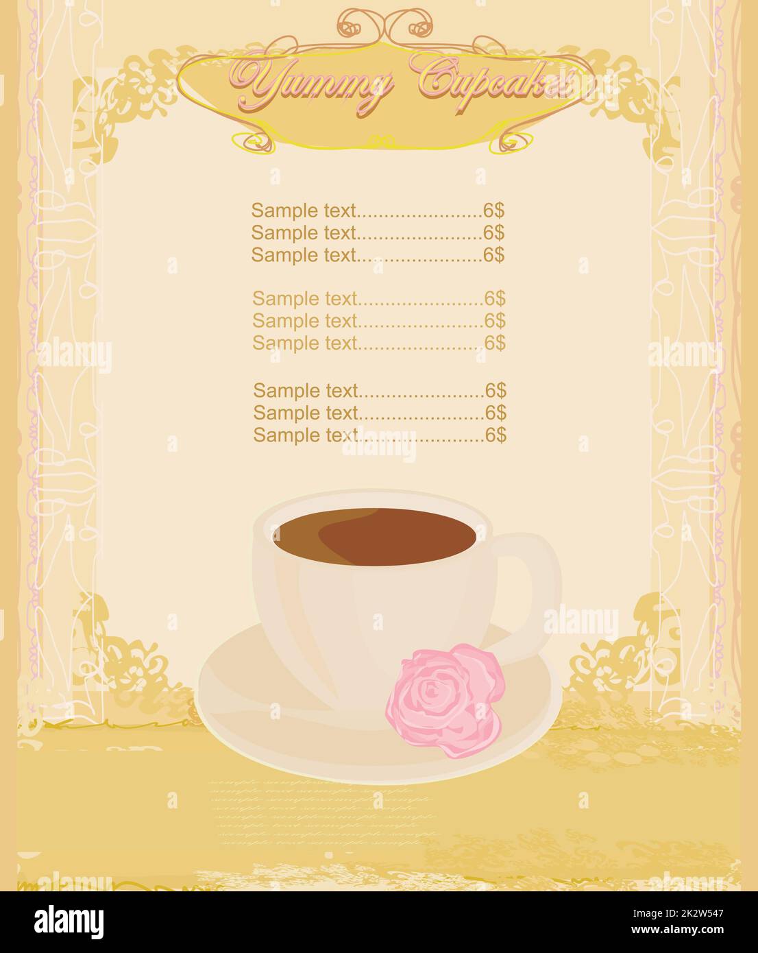 menu coffee shop Stock Photo - Alamy