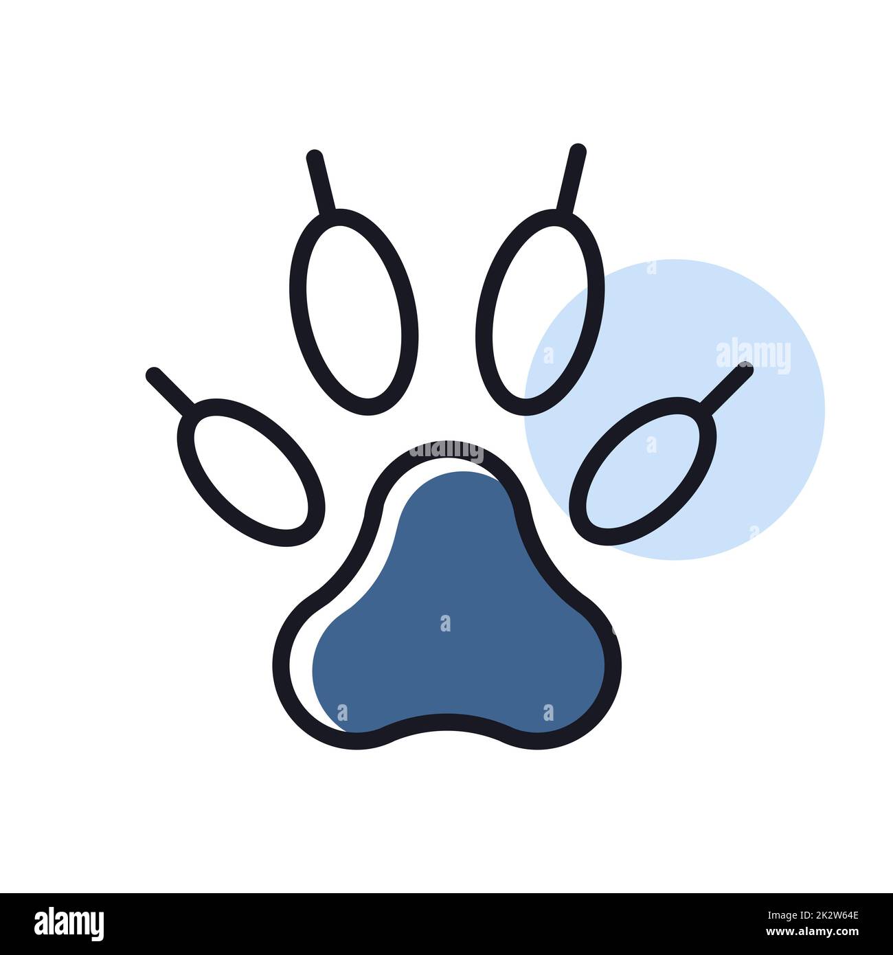 Predatory paw vector icon. Pet animal sign Stock Photo
