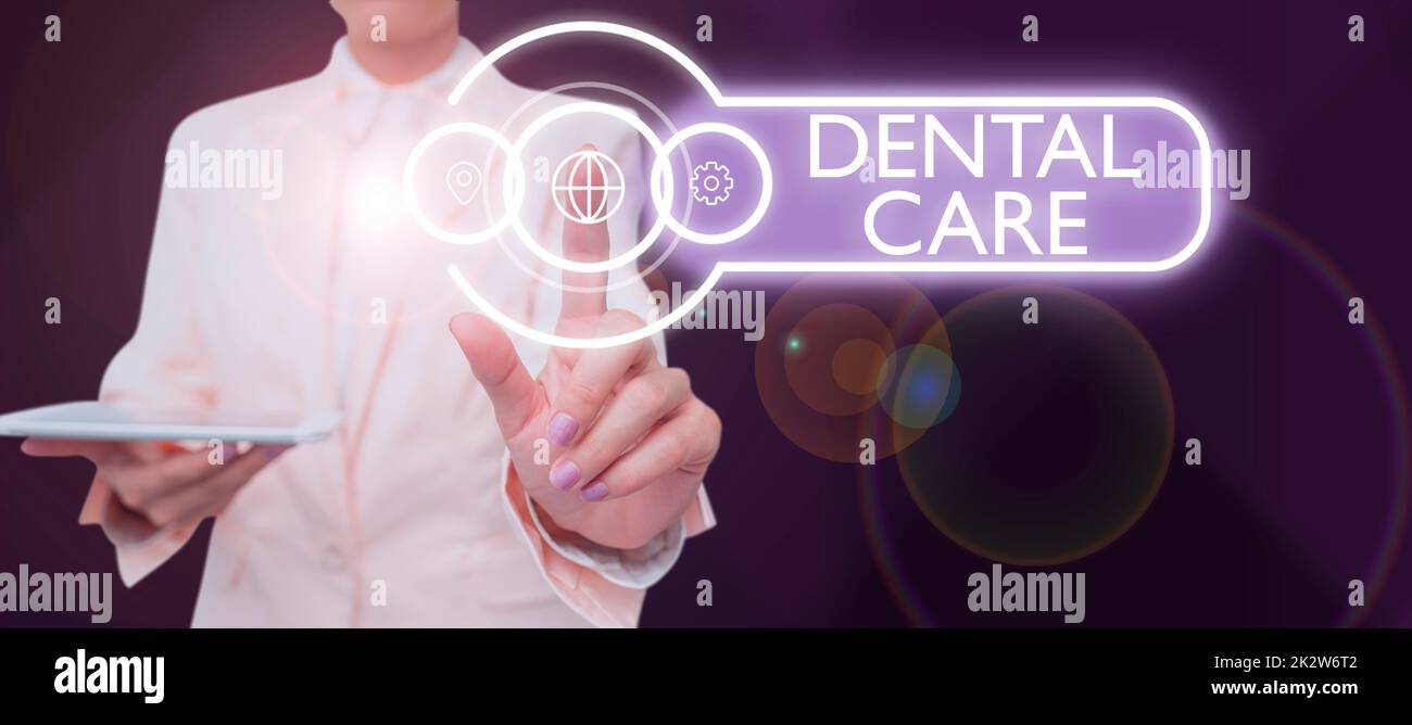 Text sign showing Dental Care. Business approach maintenance of healthy teeth or to keep it clean for future -47337 Stock Photo