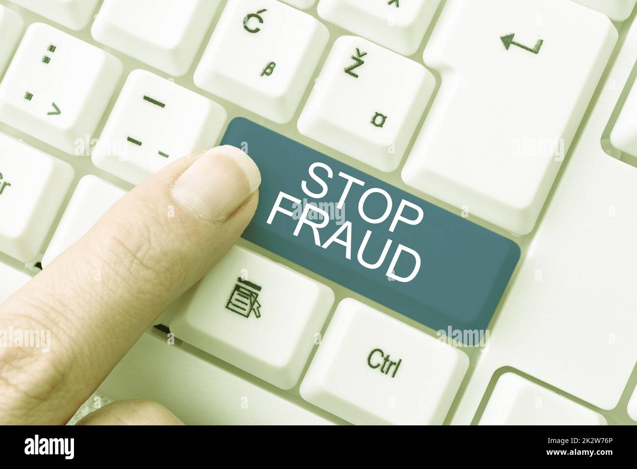Sign displaying Stop Fraud. Concept meaning campaign advices showing to watch out thier money transactions -48986 Stock Photo