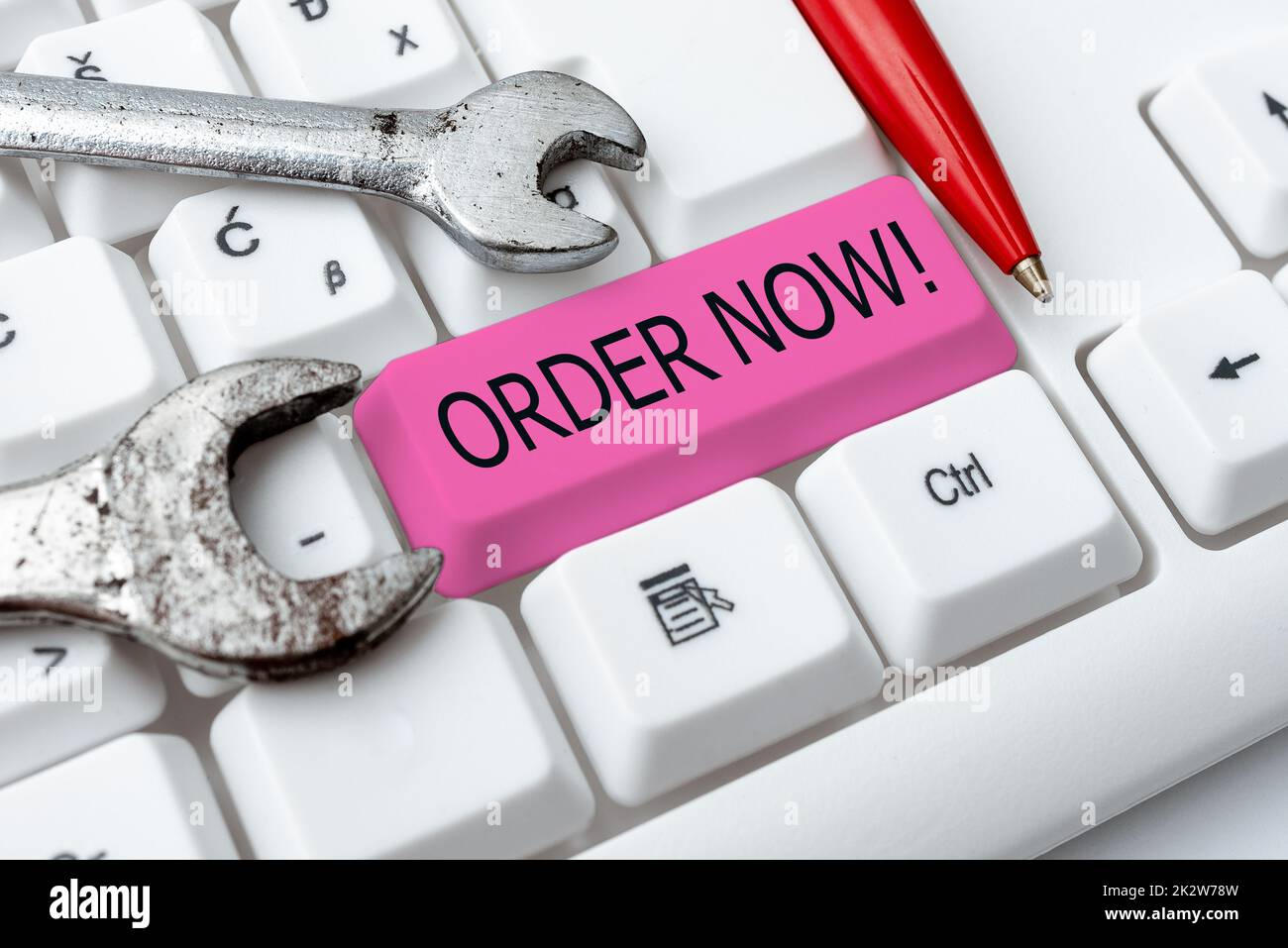 Text sign showing Order Now. Word Written on service restaurants or stores provide to get what you need home -48634 Stock Photo