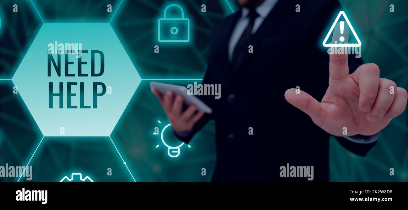 Conceptual caption Need Help. Concept meaning When someone is under