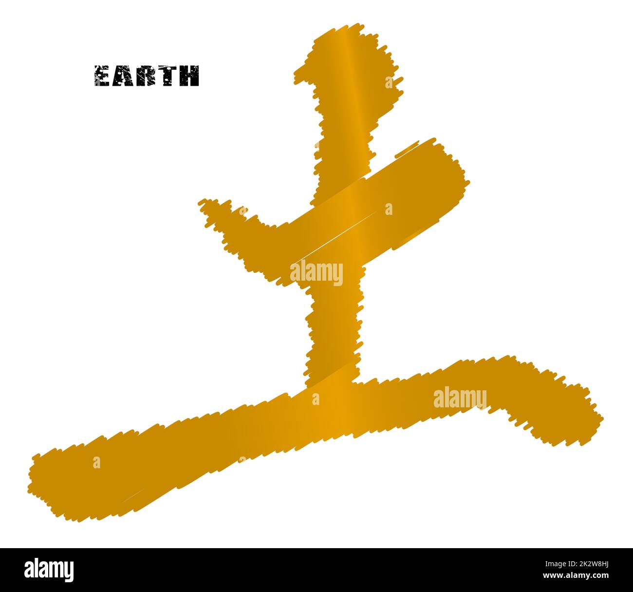 The Chinese Element Symbol For Earth Stock Photo Alamy