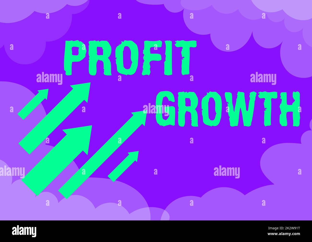Conceptual display Profit Growth. Business idea Objectives