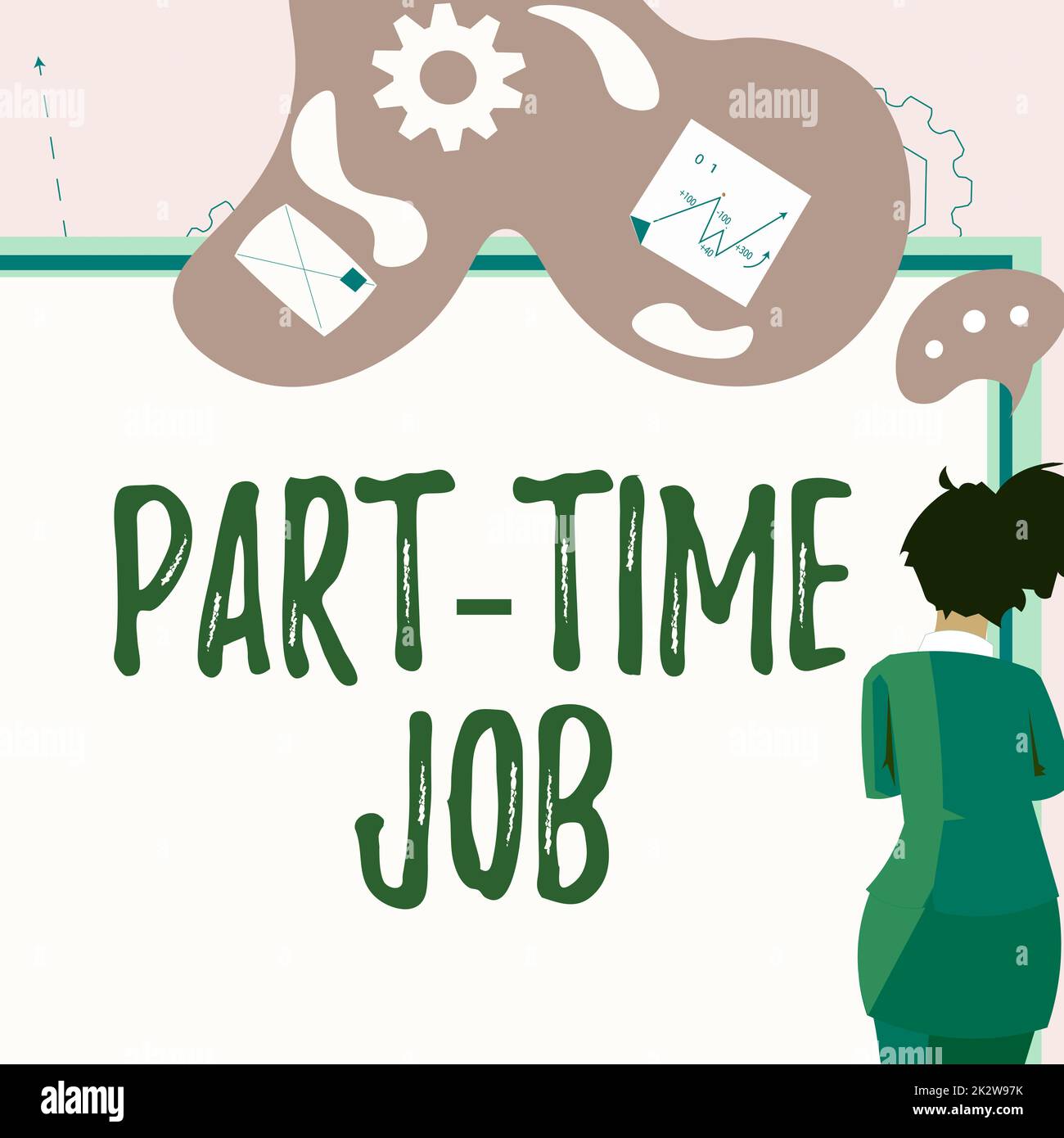 Handwriting text Part Time Job. Concept Weekender Freelance