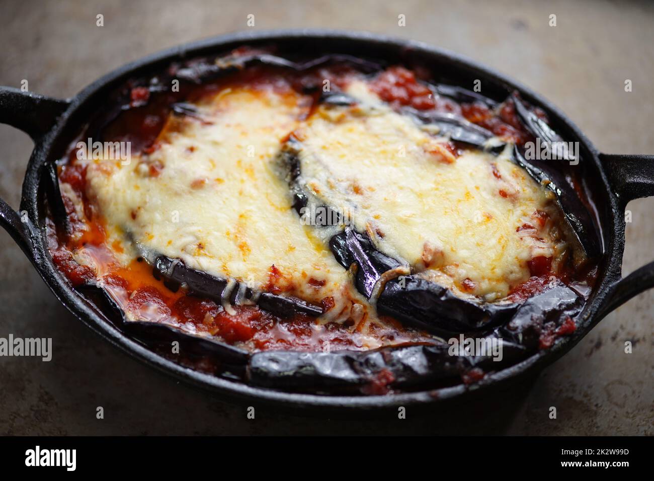 rustic italian comfort food eggplant parmigiana Stock Photo Alamy