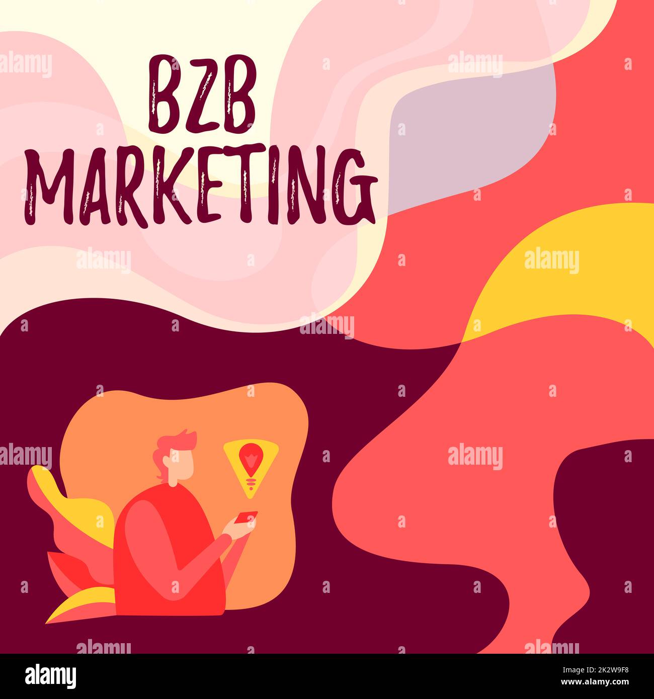 Conceptual display B2B Marketing. Business showcase Partnership