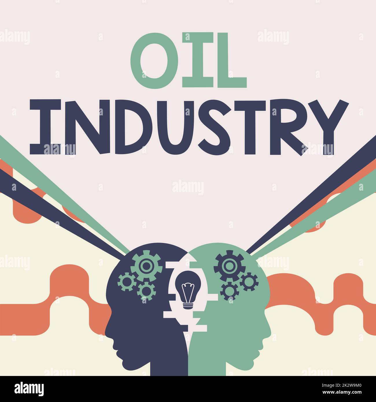 Text caption presenting Oil Industry. Concept meaning Exploration