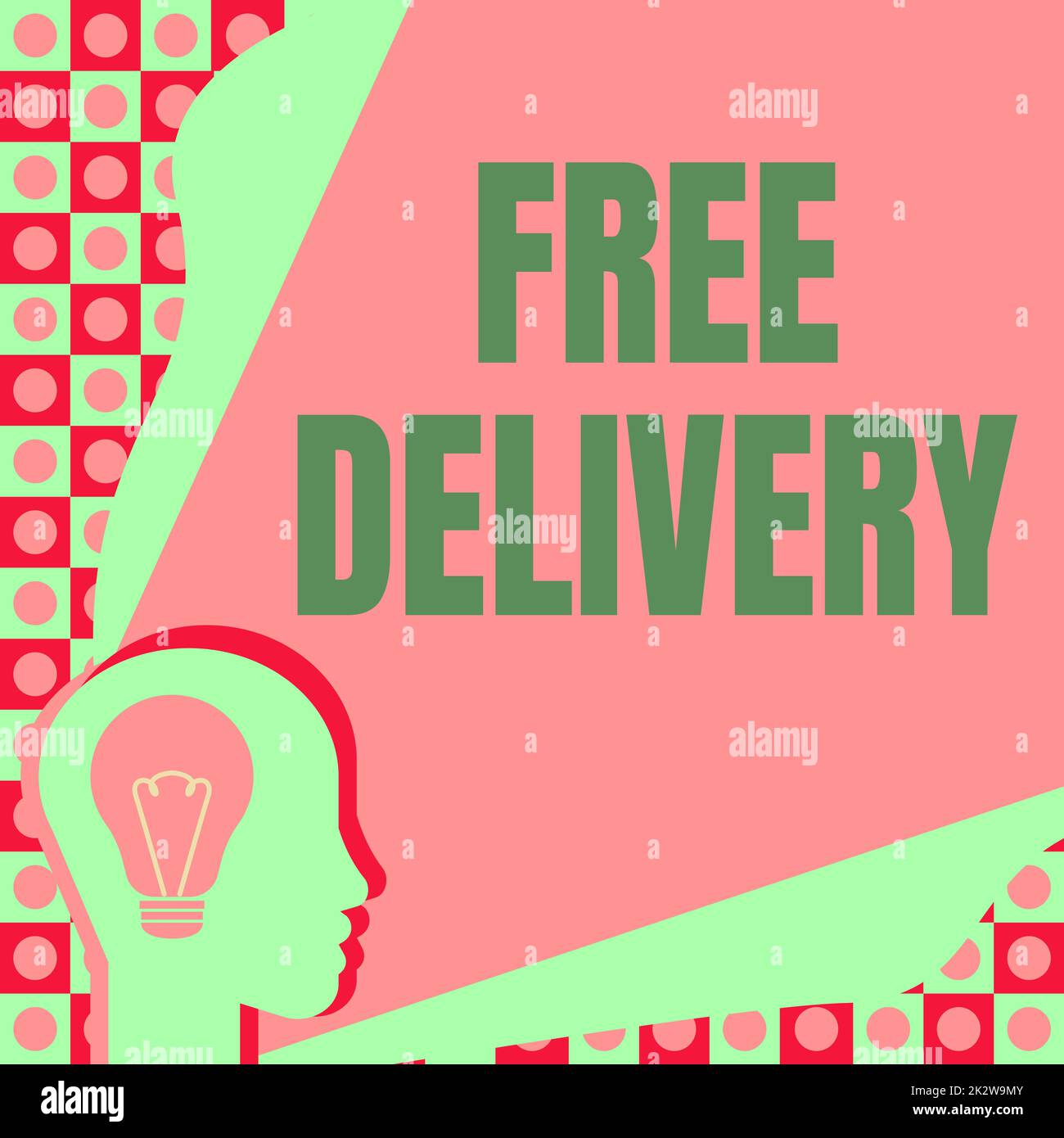 Writing displaying text Free Delivery. Concept meaning Shipping Package Cargo Courier Distribution Center Fragile Head With Illuminated Light Bulb With Showing Technology Ideas. Stock Photo