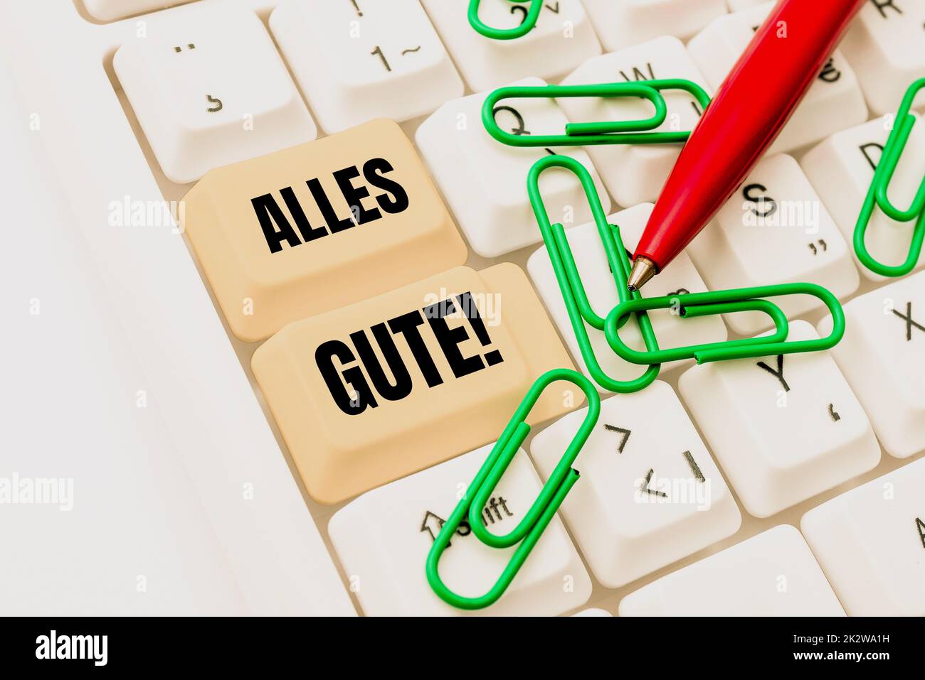 Handwriting text Alles Gute. Word for german translation all the best for birthday or any occasion -48762 Stock Photo