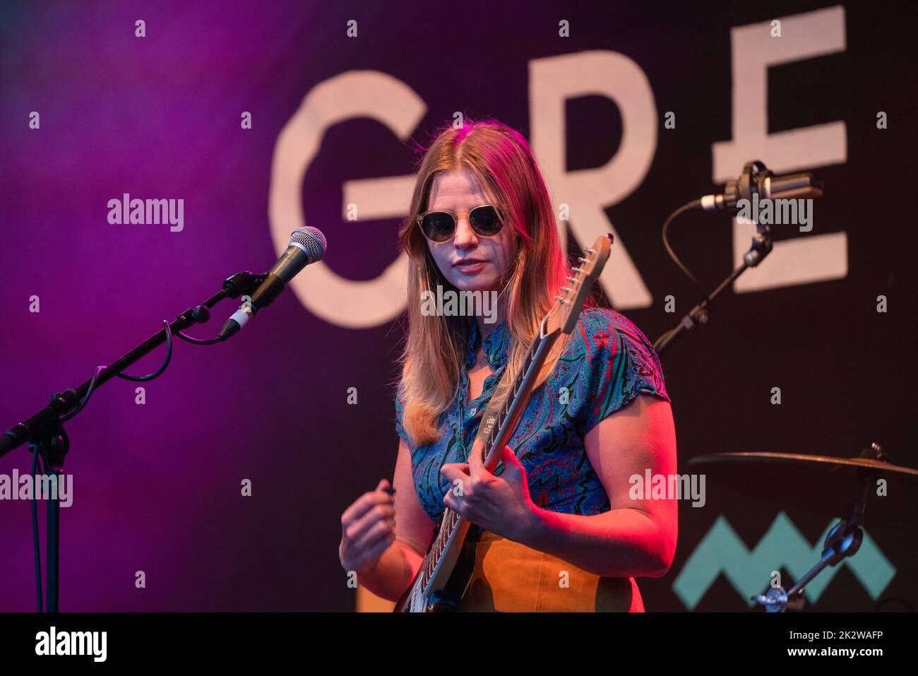 Sugar Candy Mountain play the Walled Garden Stage at the Green Man Festival 2022 in Wales, UK, August 2022. Picture: Rob Watkins/Alamy Stock Photo