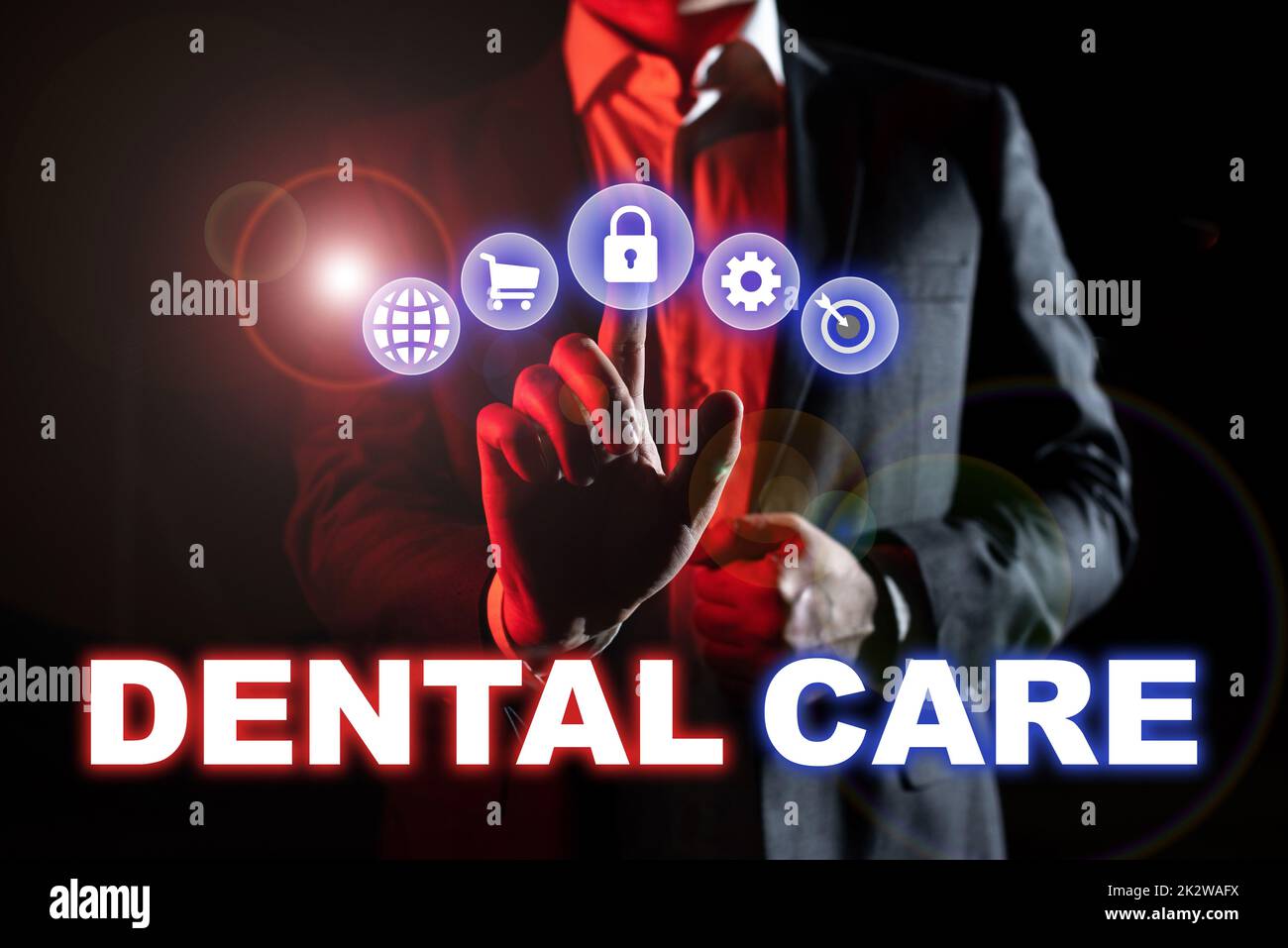 Hand writing sign Dental Care. Conceptual photo maintenance of healthy teeth or to keep it clean for future -47602 Stock Photo