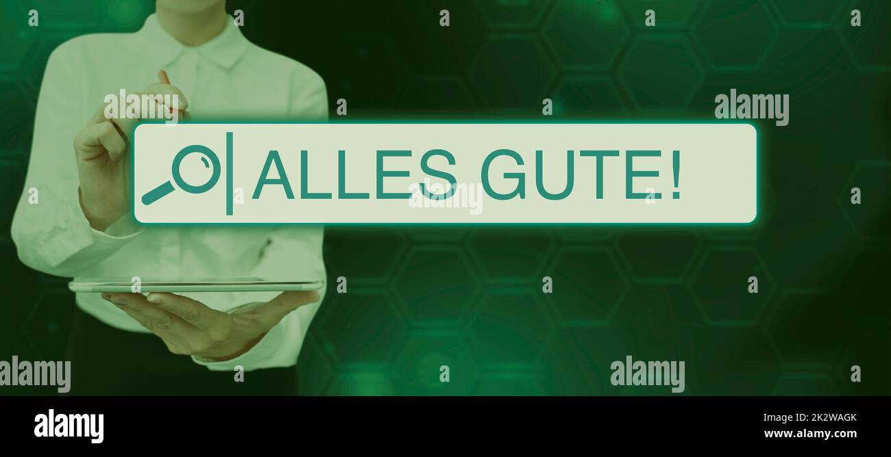 Text Caption Presenting Alles Gute Business Approach German