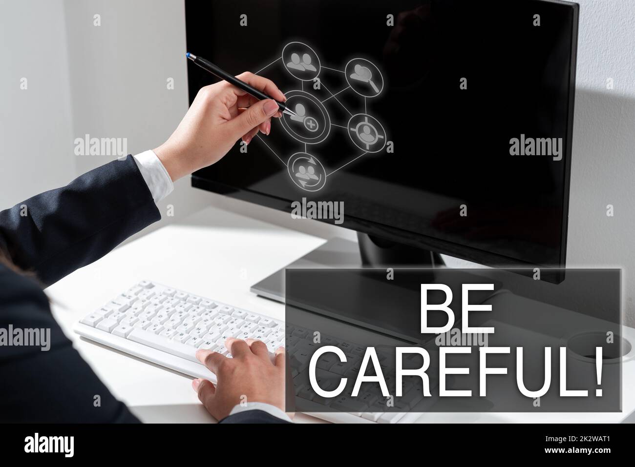 Text caption presenting Be Careful. Business approach making sure of avoiding potential danger mishap or harm -47385 Stock Photo