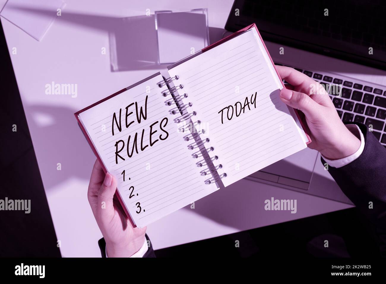 Handwriting text New Rules. Conceptual photo A state of changing an iplemented policy for better upgrade -47266 Stock Photo