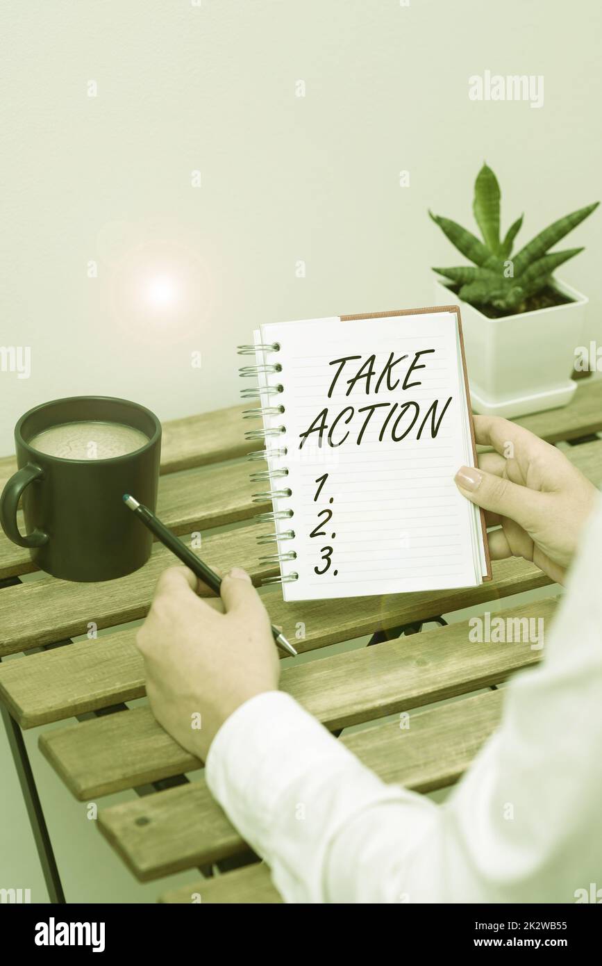 Handwriting text Take Action. Internet Concept advices someone to do something or reaction right now -48145 Stock Photo