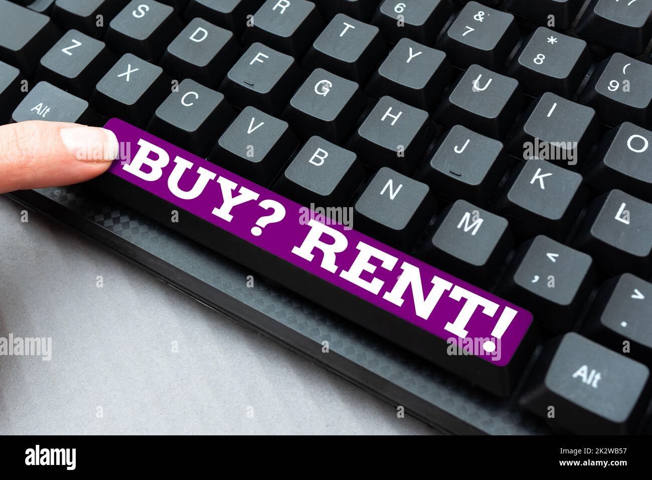 Handwriting text Buy Question Rent. Business idea Group that gives information about renting houses -48931 Stock Photo