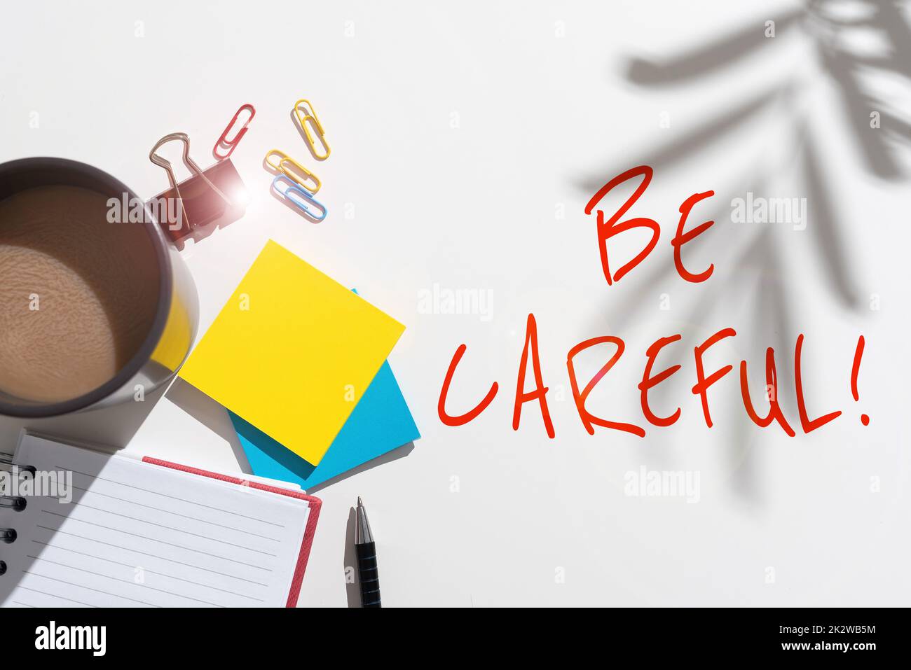 Text sign showing Be Careful. Word Written on making sure of avoiding potential danger mishap or harm -47954 Stock Photo