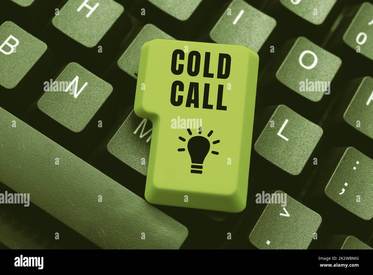Sign displaying Cold Call. Internet Concept Unsolicited call made by someone trying to sell goods or services -49203 Stock Photo