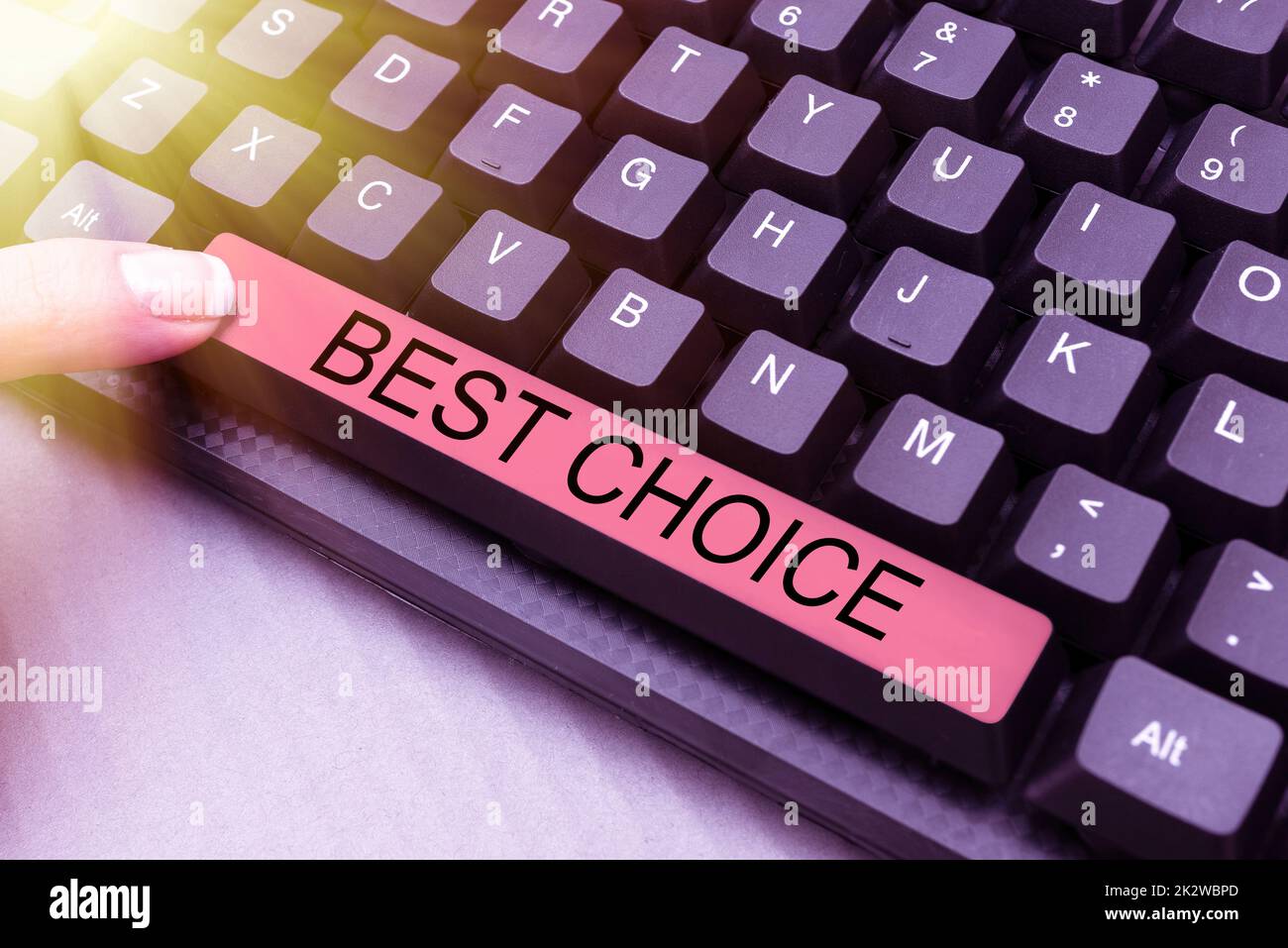 Writing displaying text Best Choice. Business concept act of picking or ...