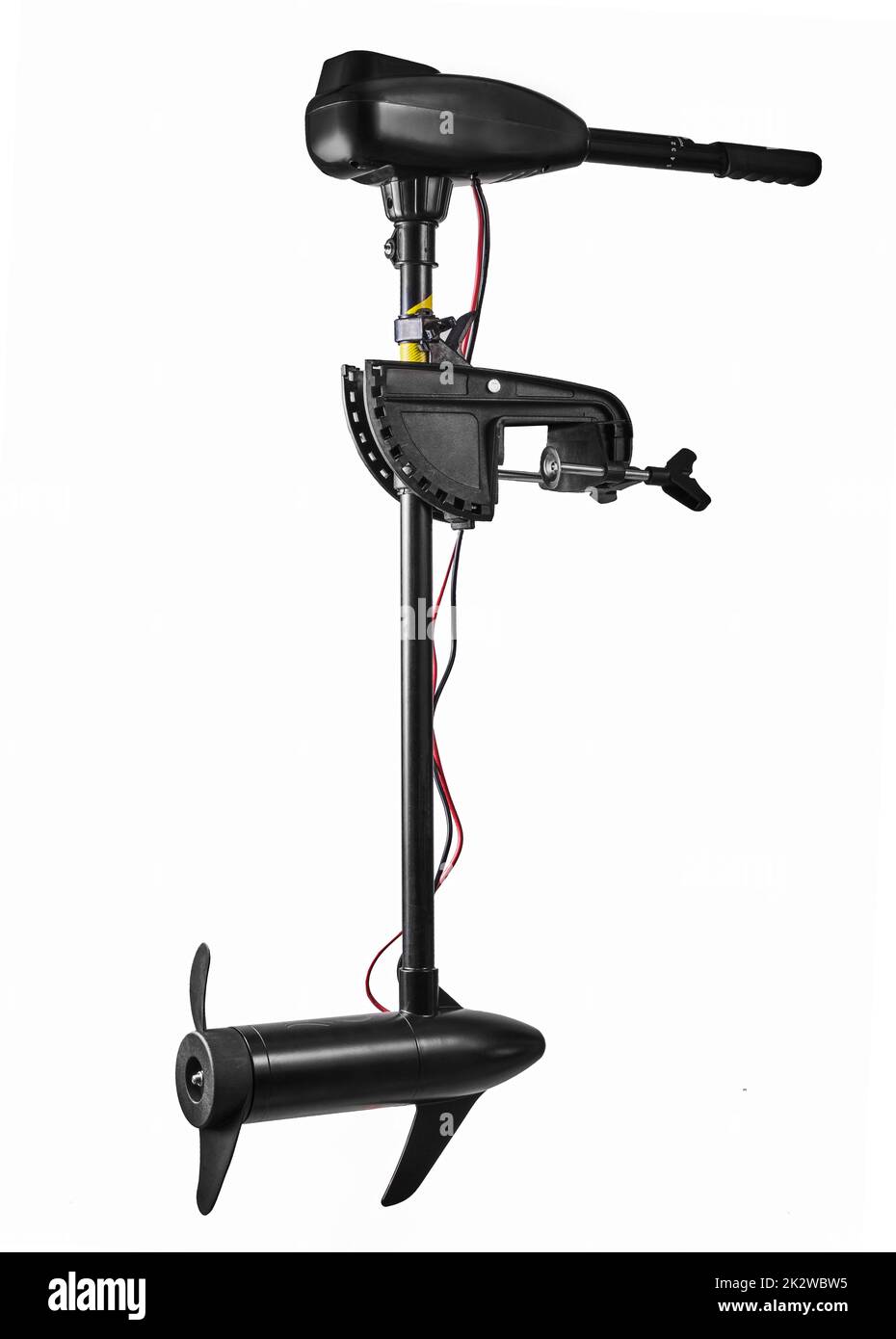 Electric boat engine isolated over white background Stock Photo Alamy