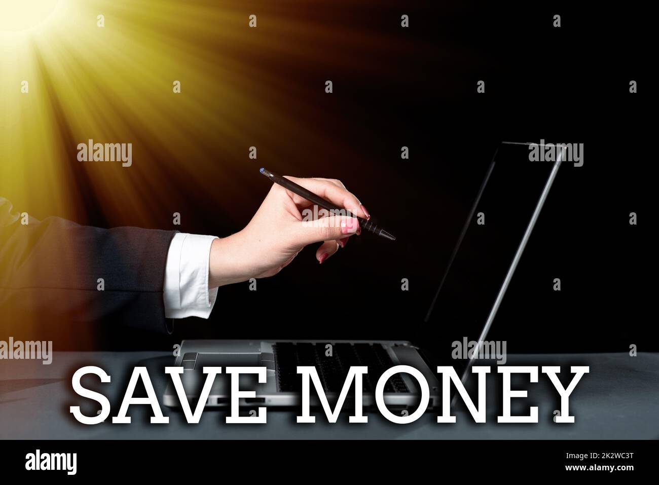 Text caption presenting Save Money. Business idea store some of your