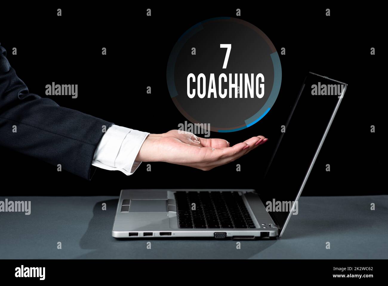 Inspiration showing sign 7 Coaching. Business showcase Refers to a number of figures regarding business to be succesful -47832 Stock Photo