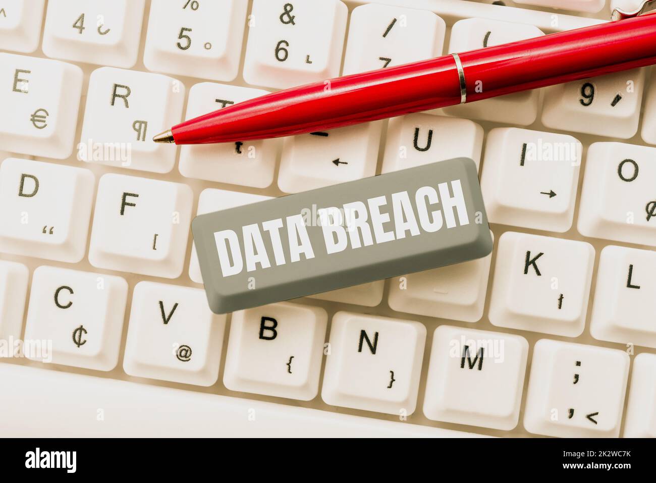 Text showing inspiration Data Breach. Business idea security incident where sensitive protected information copied -48707 Stock Photo