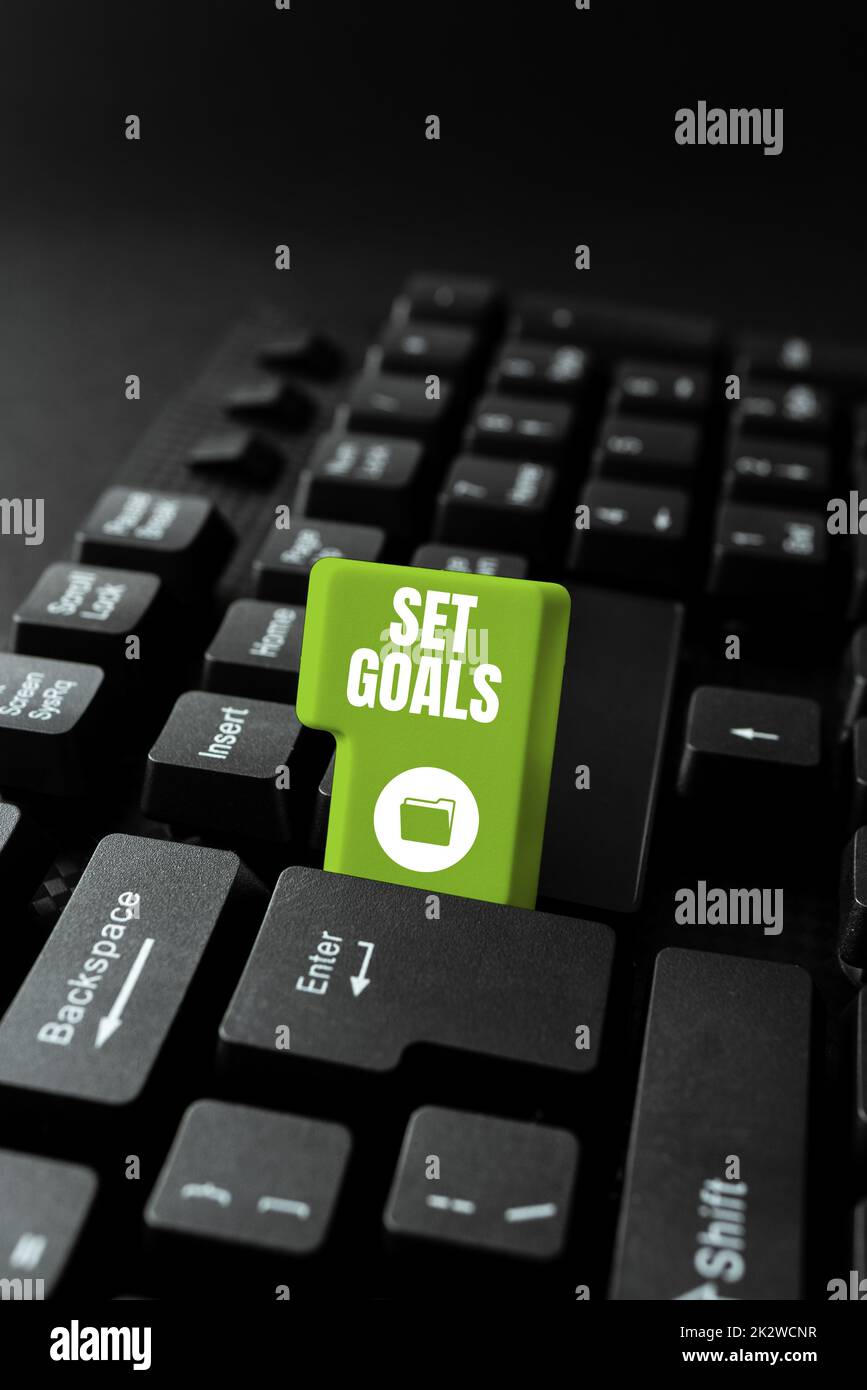 Conceptual caption Set Goals. Business overview Defining or achieving