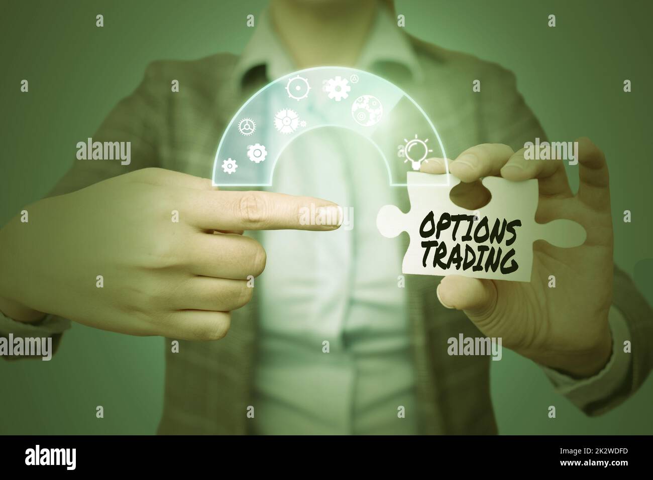 Text showing inspiration Options Trading. Concept meaning Different