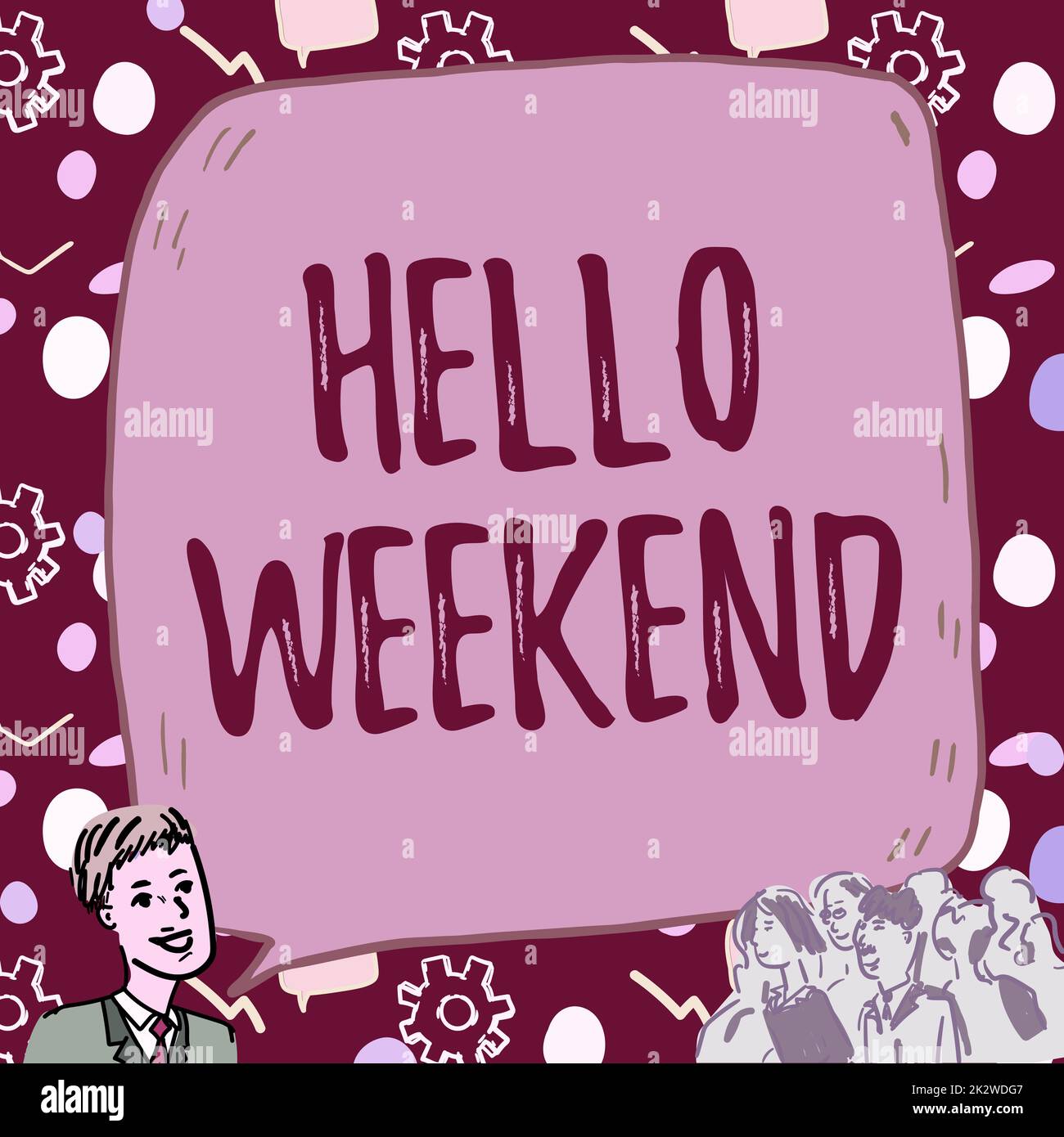 Handwriting text Hello Weekend. Business approach Getaway Adventure ...