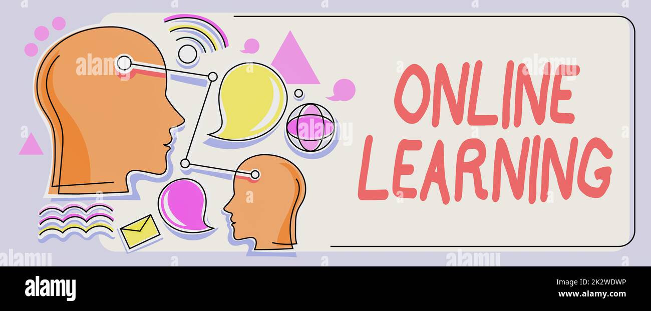 Text showing inspiration Online Learning. Internet Concept Larning with ...