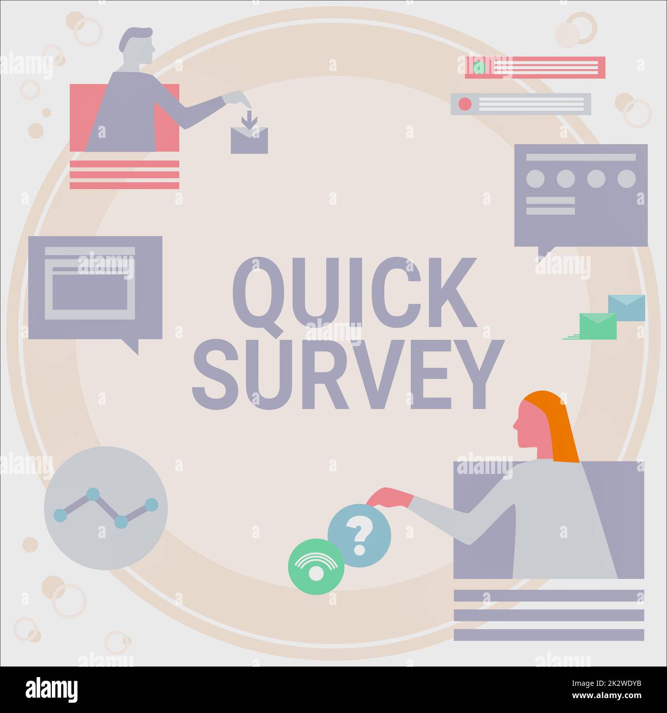 Conceptual display Quick Survey. Word for Conduct fast check on ...