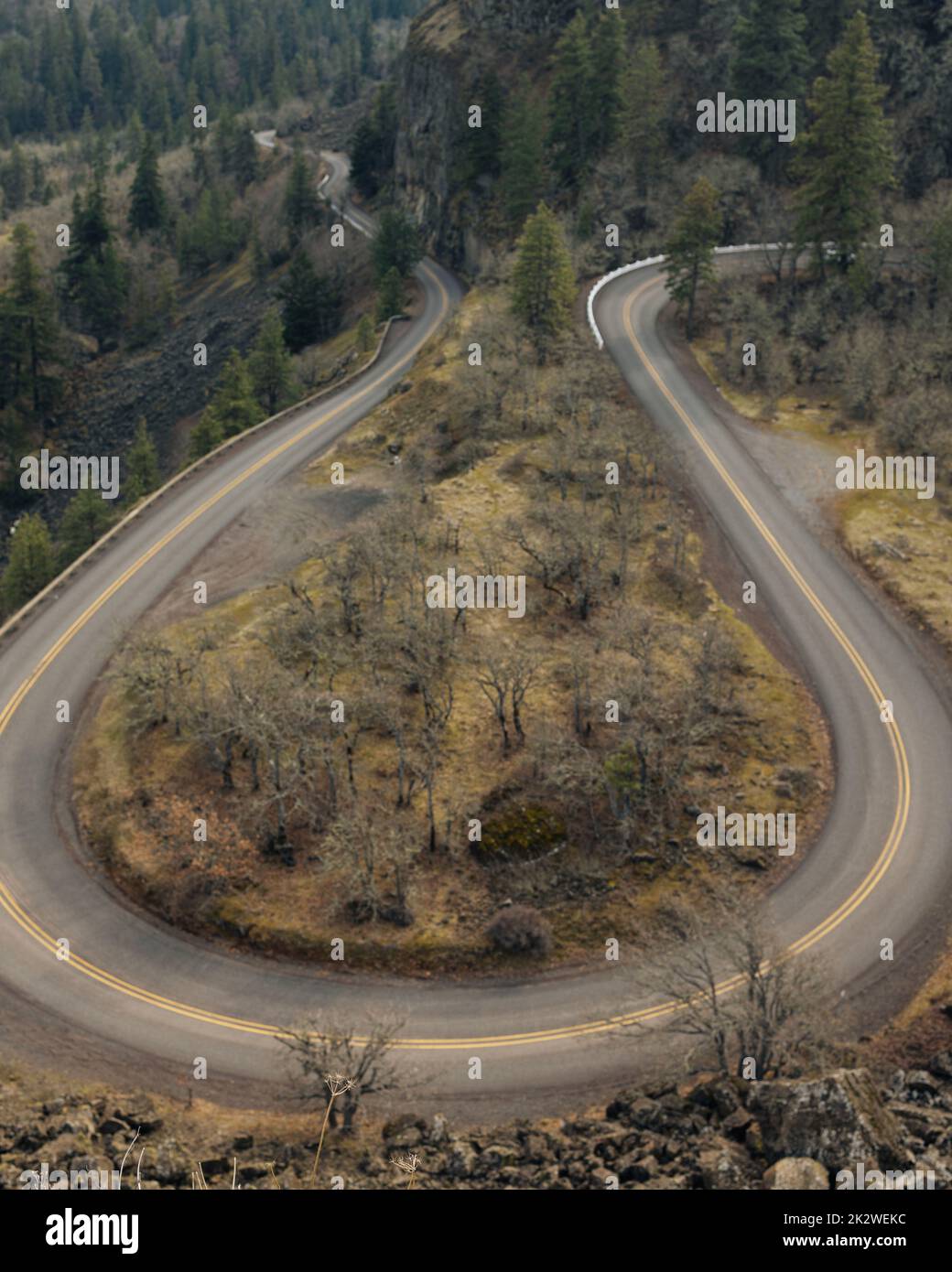 Drone vertical shot asphalt road hi-res stock photography and images ...