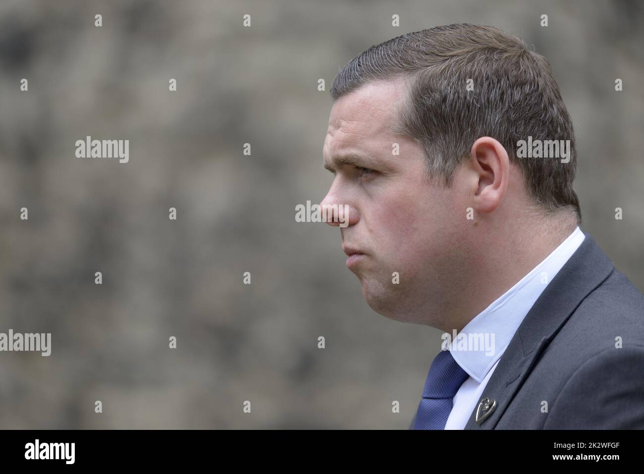 Douglas Ross MP (Con: Moray) leader of the Scottish Conservative Party (since 2020) in Westminster, July 2022 Stock Photo