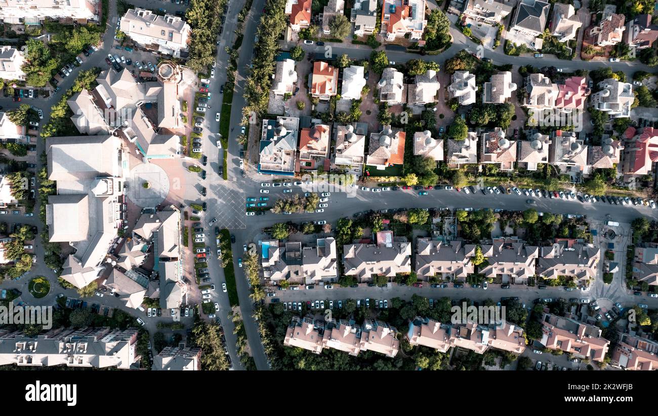 A bird's eye view of a modern community Stock Photo - Alamy
