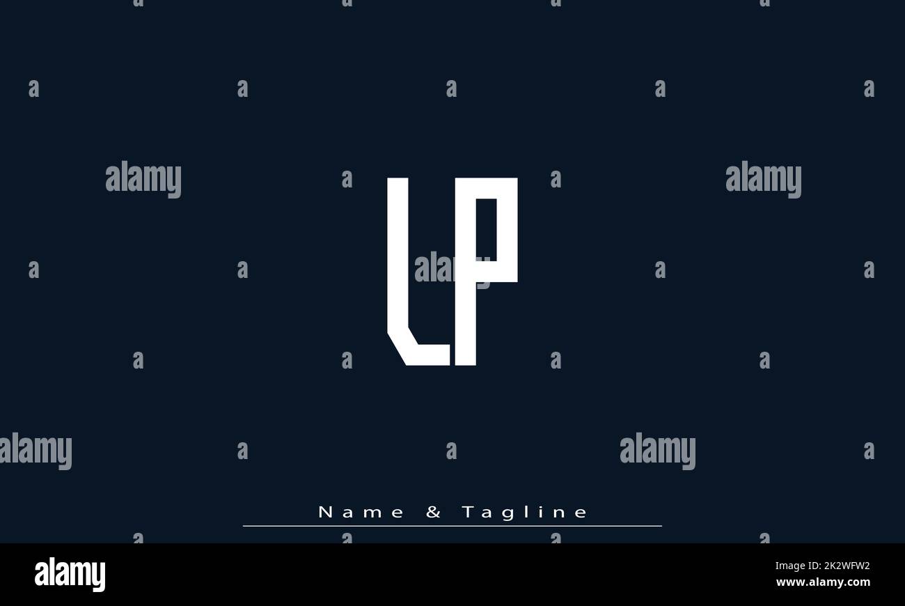 Alphabet letters Initials Monogram logo LP , PL Stock Vector
