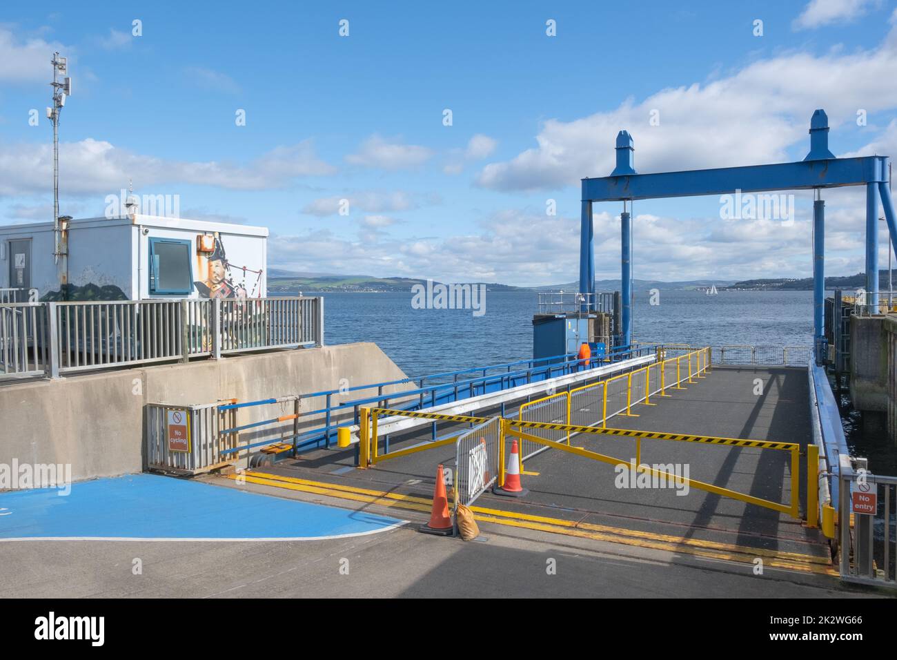 Another view of the ferry point, Dunoon, Scotland. Stock Photo