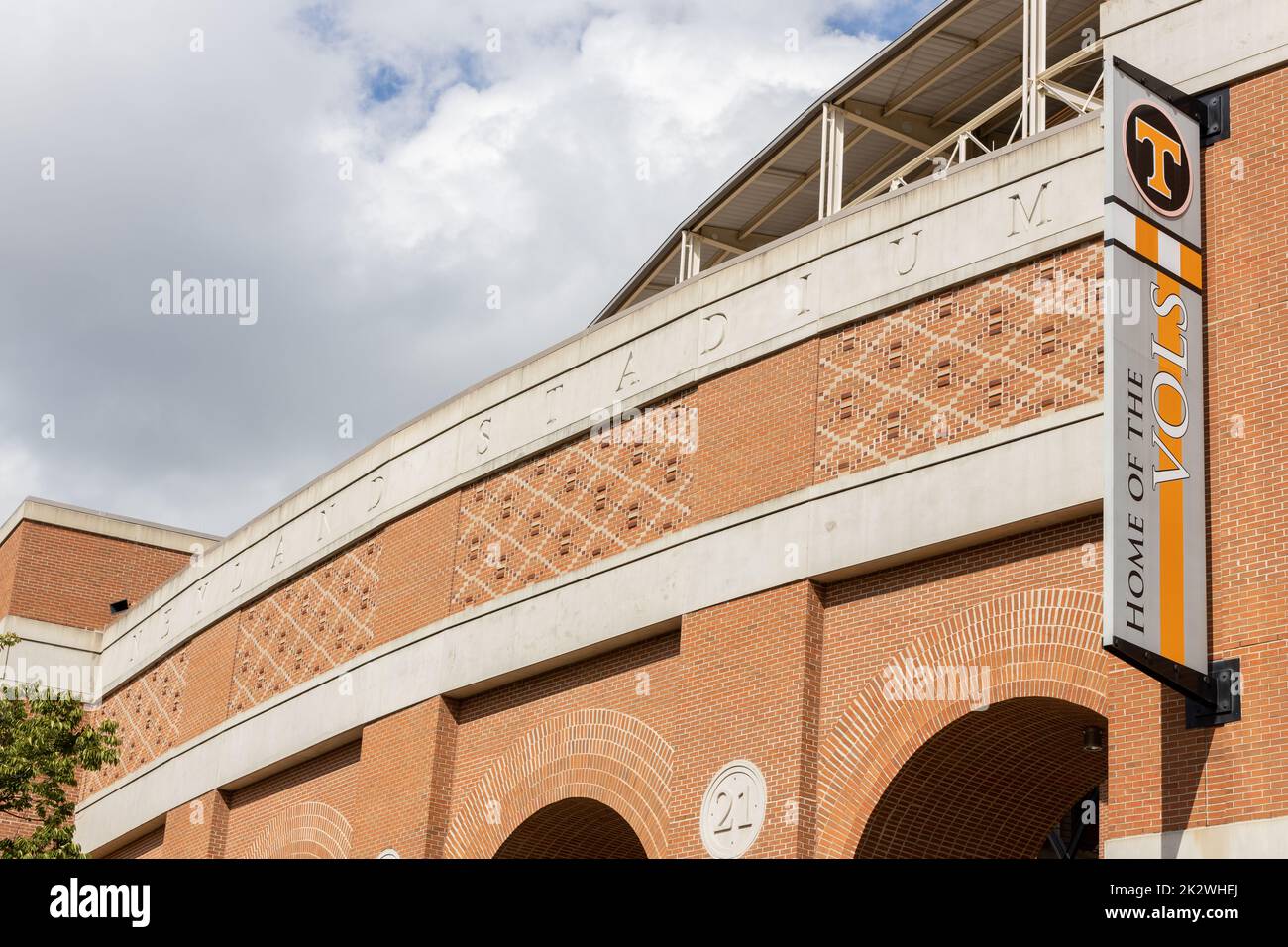 Neyland Stadium is home to the University of Tennessee Volunteer sports teams, primarily the football team. Stock Photo