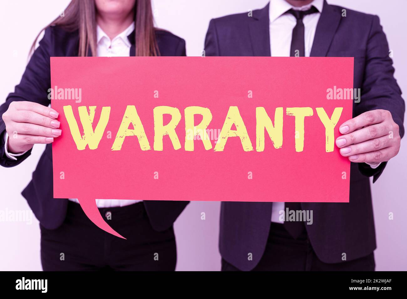 Hand writing sign Warranty. Business showcase Free service of repair